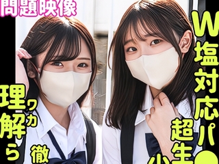 【P活女子】「えっ！待って！ゴム外れてんじゃん！」ゴムを外したデカチンポで生意気JKのおまんこをバックから激ピストン！