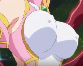 ピチピチ衣装の魔法少女を触手が拘束！乳房を締め付けて体中の穴から肉体を支配する！