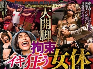 毛穴から汗が噴き出し女肉が踊り狂う絶品ショー！子供のように泣き叫び大開脚しながらイキ狂う鬼畜拘束凌辱調教！