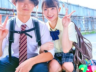 ［ﾏｼﾞｯｸﾐﾗｰ号］素人ナンパ ‼『仲が良いですね❗️』巨乳JKが大好きな彼氏のチンポ当て企画にチャレンジ❤