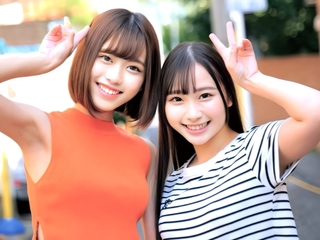 【素人ナンパ】「オチンチン舐めますね？」女子大生コンビ！ドMプレイに友達同士の二人がチャレンジ！